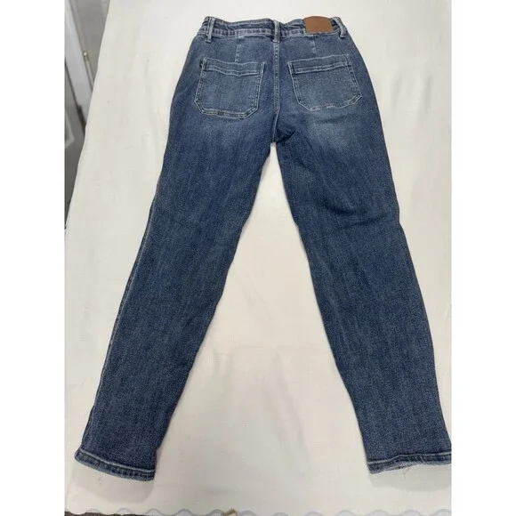 Judy Blue Jogger Womens 5/27 Blue High Rise Pull On Drawstring Stretch Denim - Picture 3 of 15